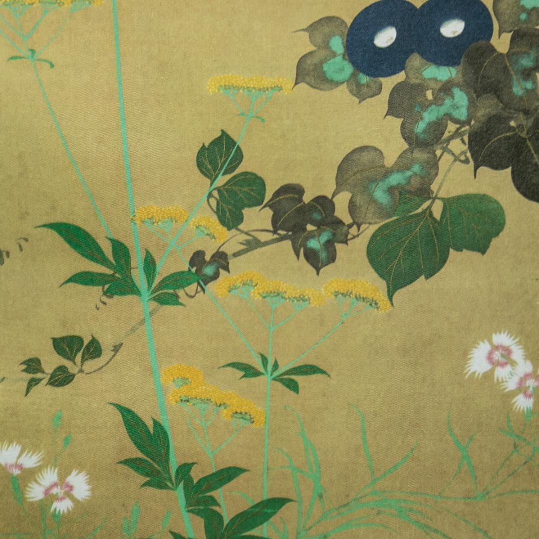 掛軸-1744　酒井抱一　七草図　印刷工芸作品