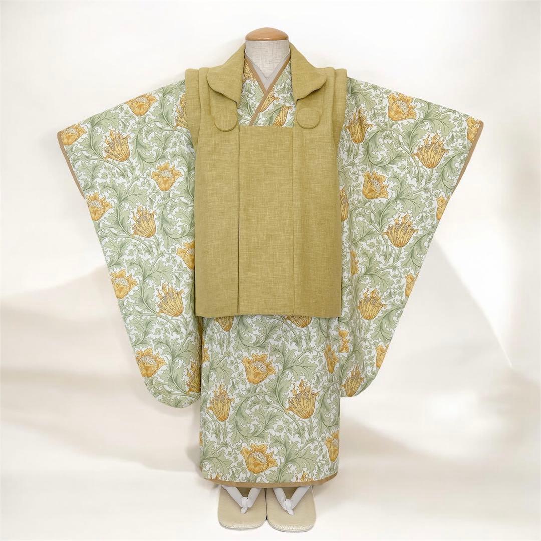 ［アネモネH］被布3点セット ꕤハンドメイドꕤ 七五三 3歳 男の子 女の子