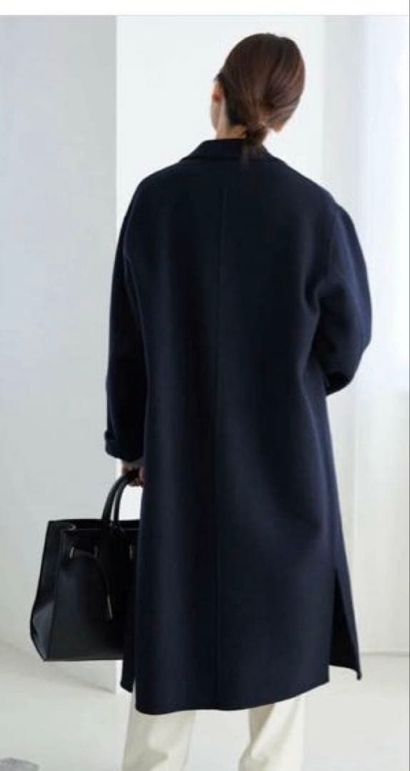 【新品未使用】SLOBE IENA ダブルフェイスチェスターコート36 ネイビー