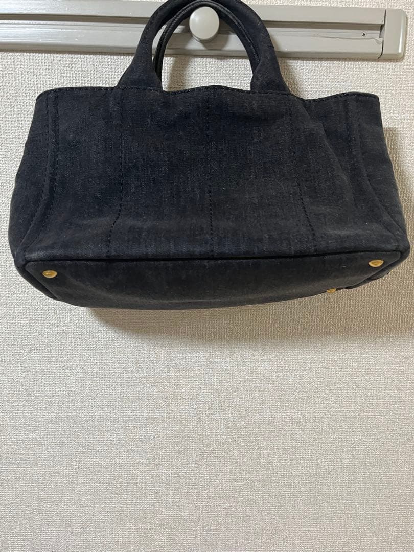プラダ PRADA カナパ トートバッグ L ブラックデニム
