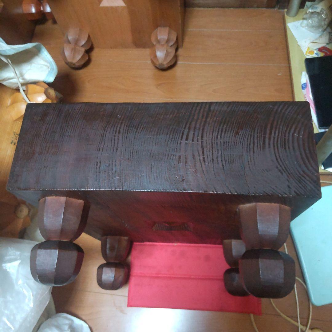 赤樫(あかがし)碁盤　真天地柾目　4.6寸　カバーなし