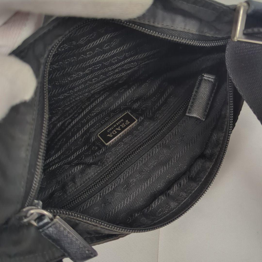 【良品】PRADA プラダ サコッシュ ナイロン ショルダーバッグ プレート