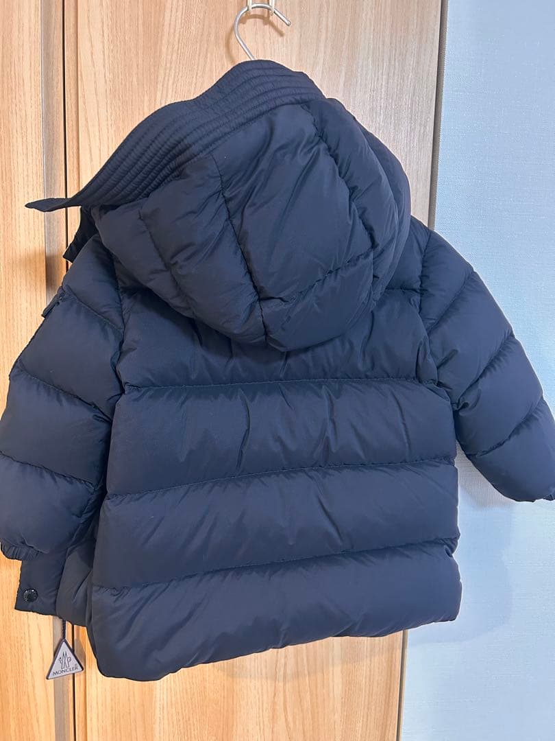 MONCLER ブラック　ベビーダウンコート　ハンガー付