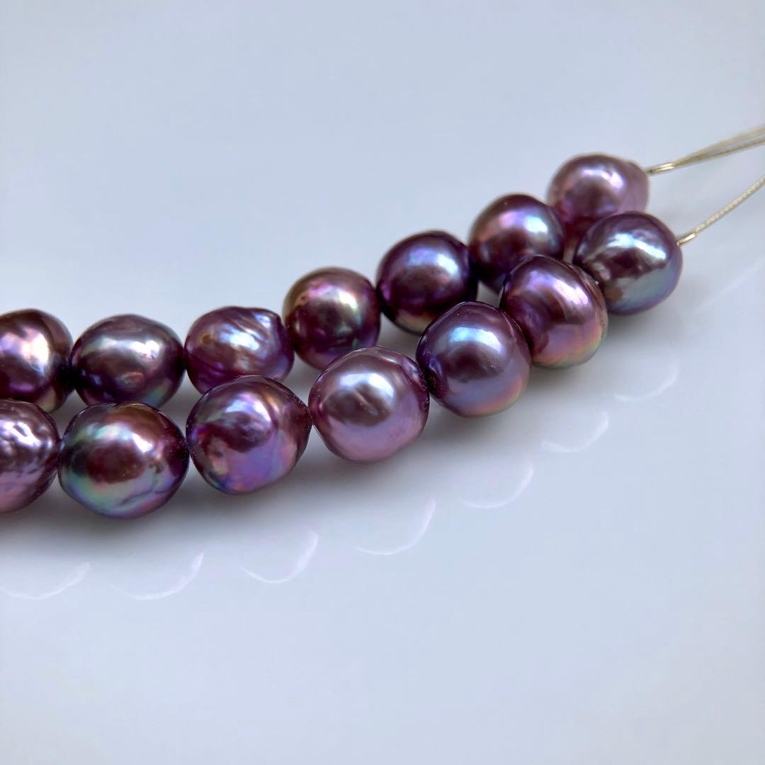 土下座チョコレートバロックパール　マルチカラー ネックレス連材BEN782