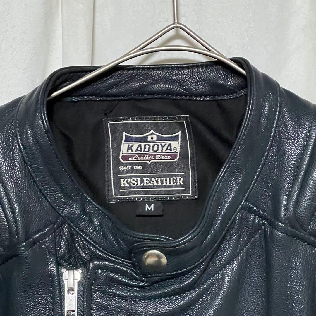 b*g様 【未使用】KADOYA FENNEL レザージャケット　ネイビー　バイ