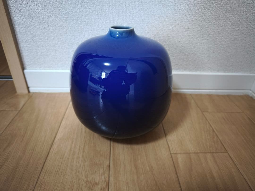 三代　徳田八十吉作　燿彩壺　金銘　九谷焼