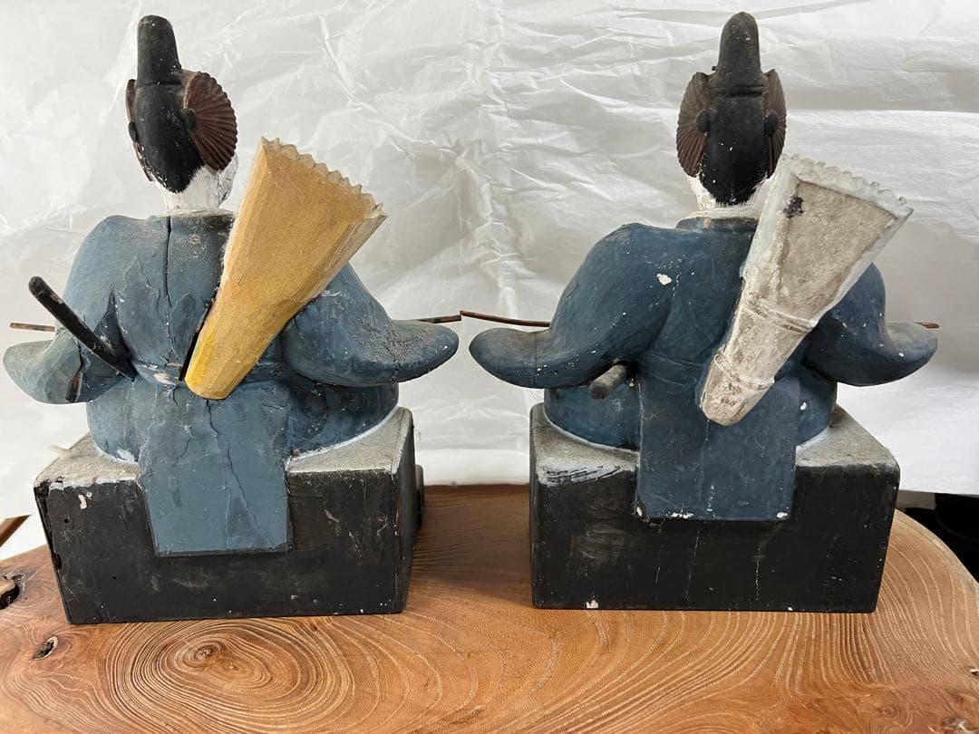 木彫　人形　2体