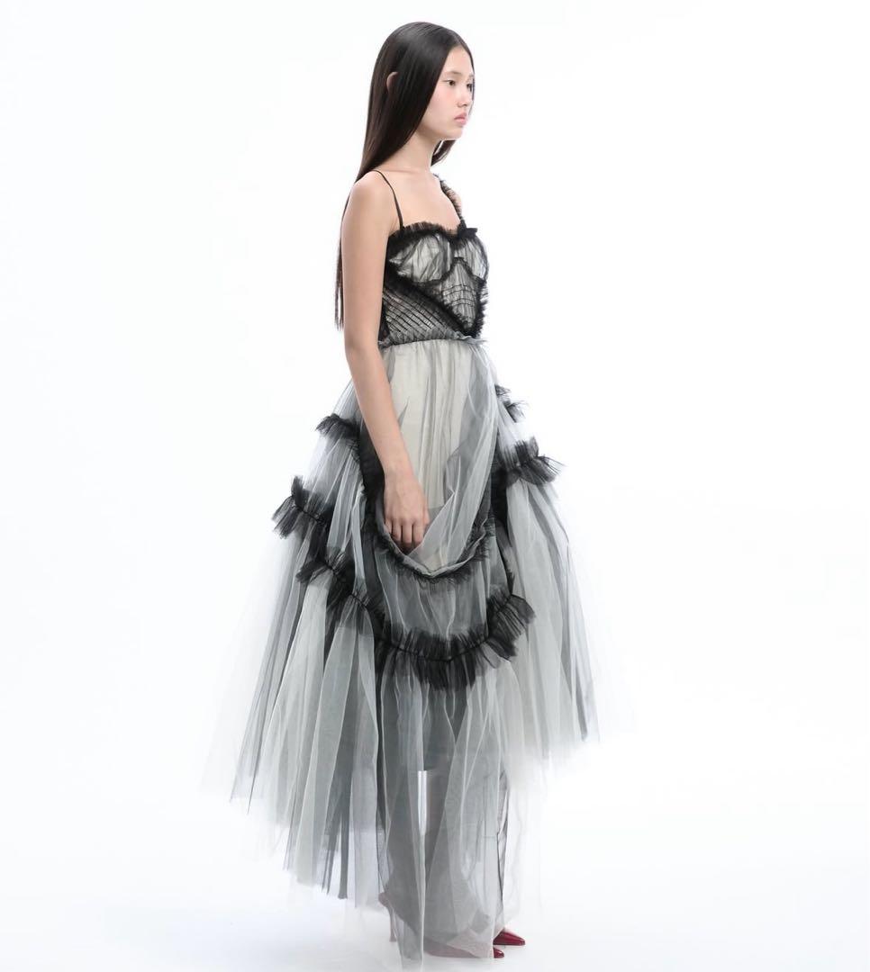 スーツ・フォーマル・ドレス theredthread V tulle dress long