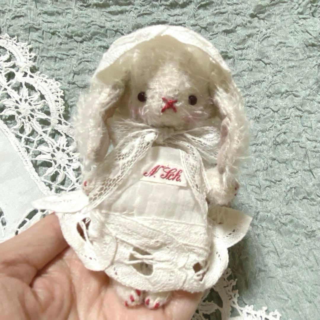 テディベア ハンドメイド ai bear 手のひらサイズ 11㎝ うさぎ 作家