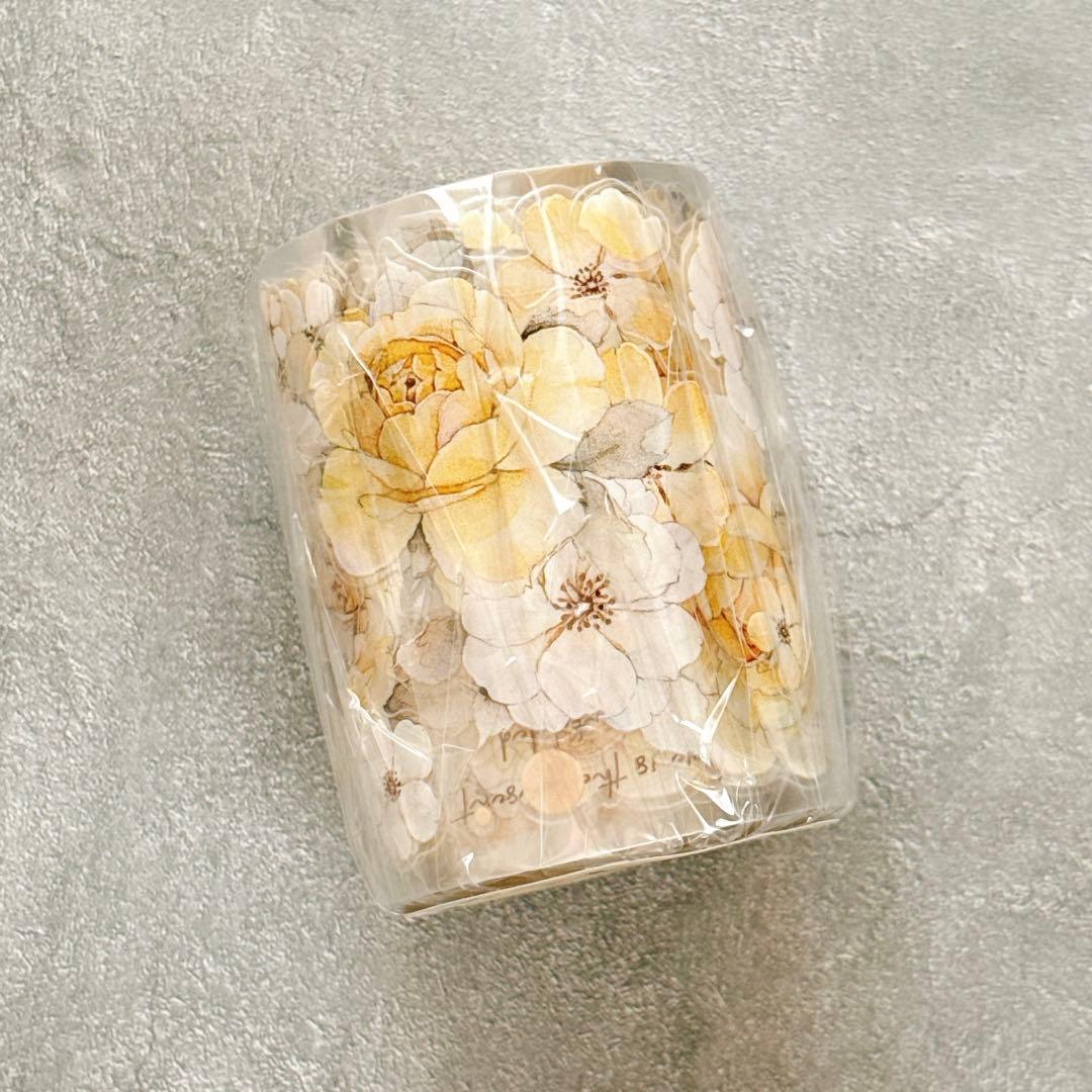 ⭐️SALE⭐️小白家文創《黄玫瑰》海外マスキングテープ マステ 【2745】