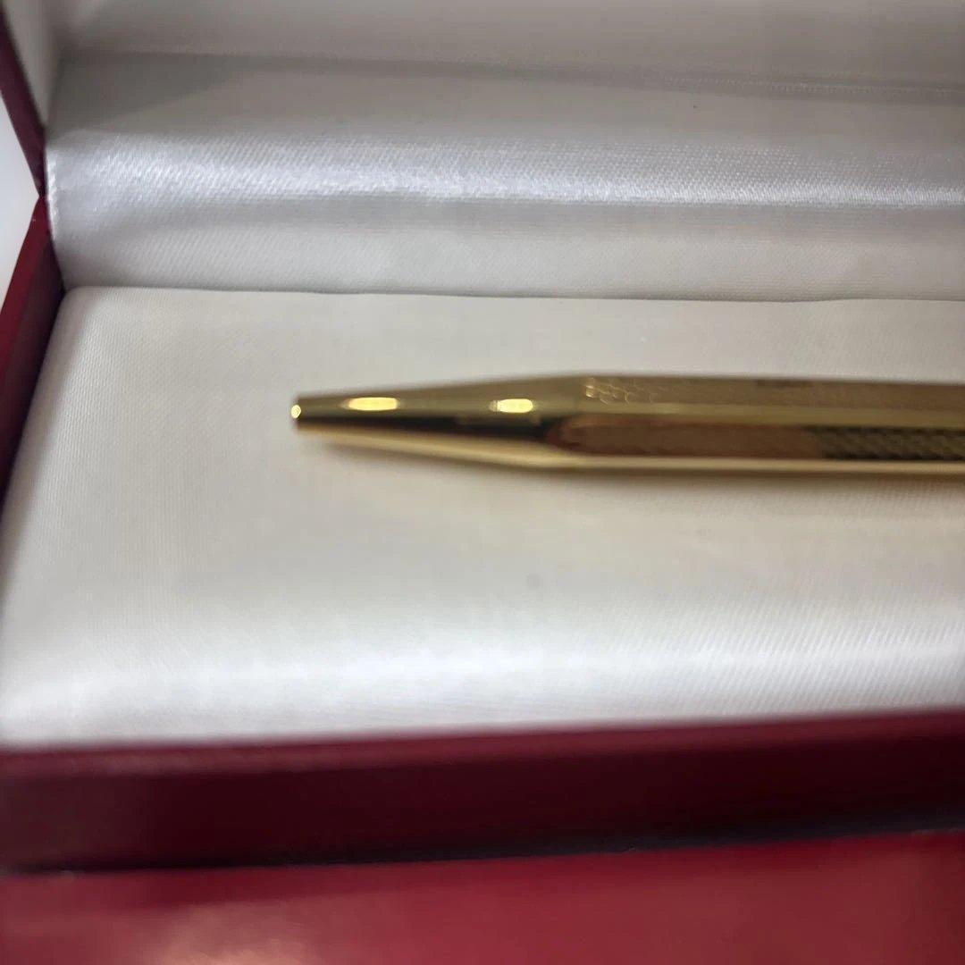 匿名発送カランダッシュ エクリドール シェブロン ノック式 ゴールドカラー美品