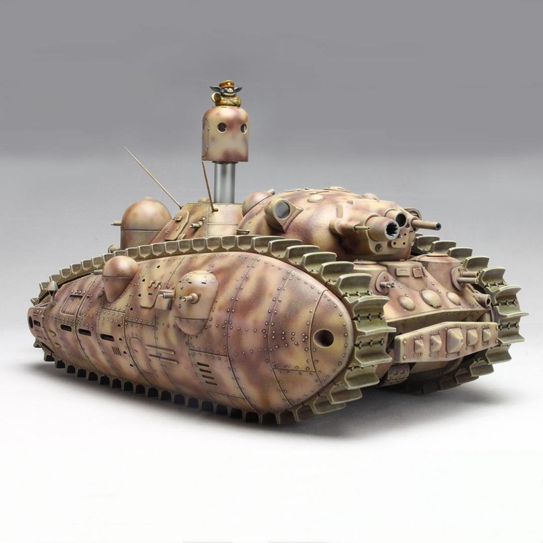 【絶版／激レア】宮崎駿の雑想ノート 夢の多砲塔戦車 悪役1号 短砲身型 1/72