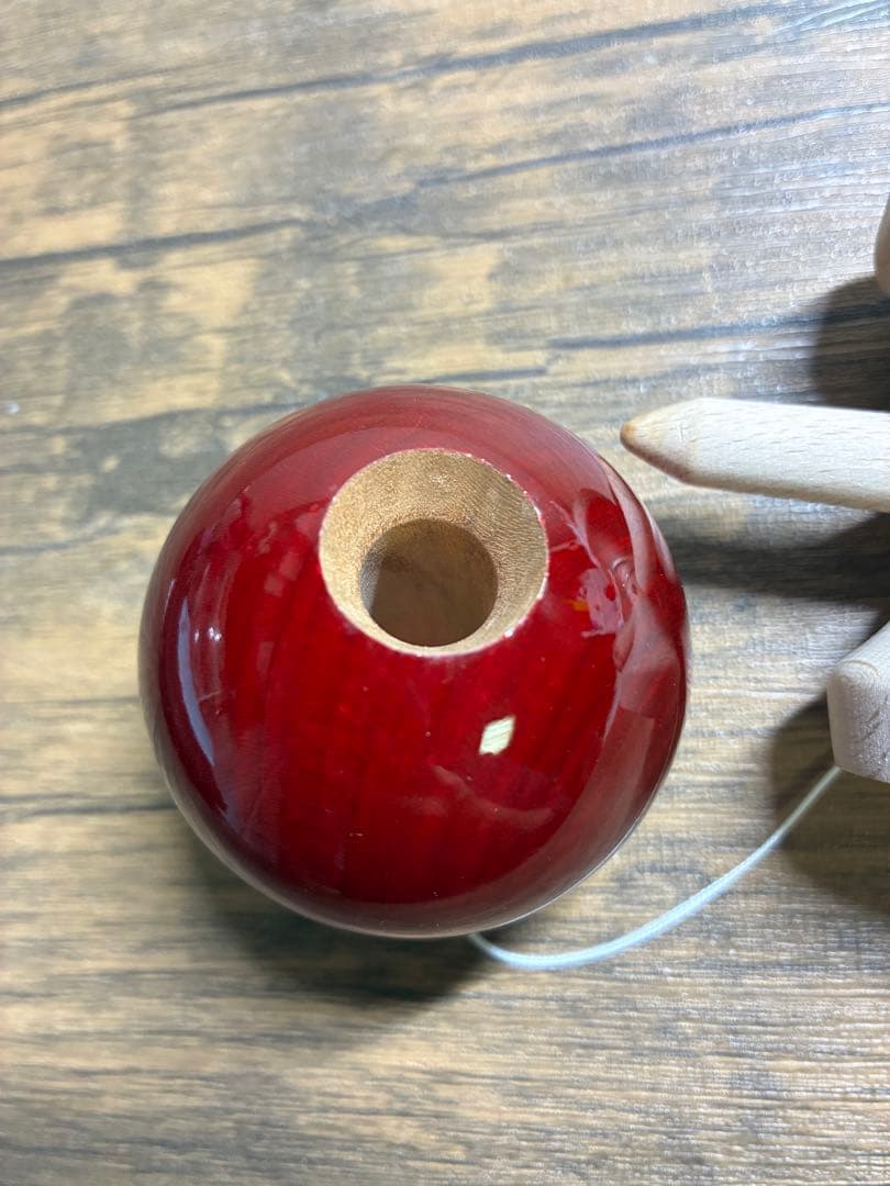 り*ん様 山形工房　けん玉　夢元　ワインレッド