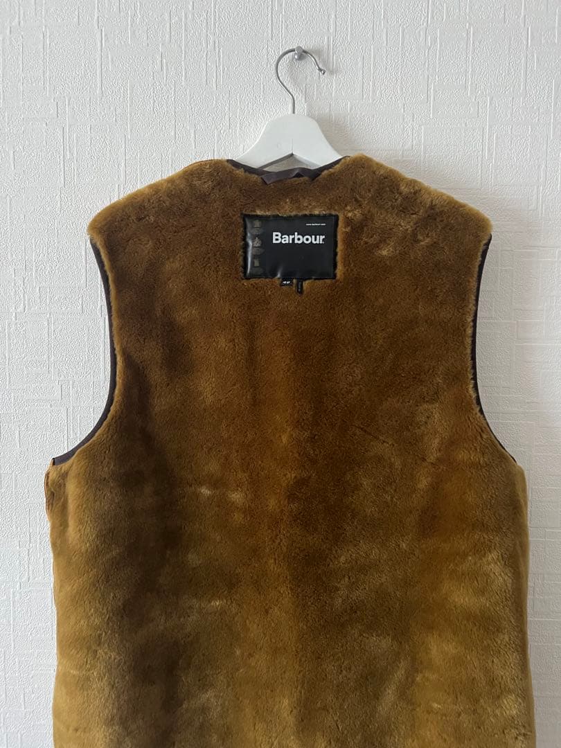 Barbour フリースベスト サイズ40 ブラウン
