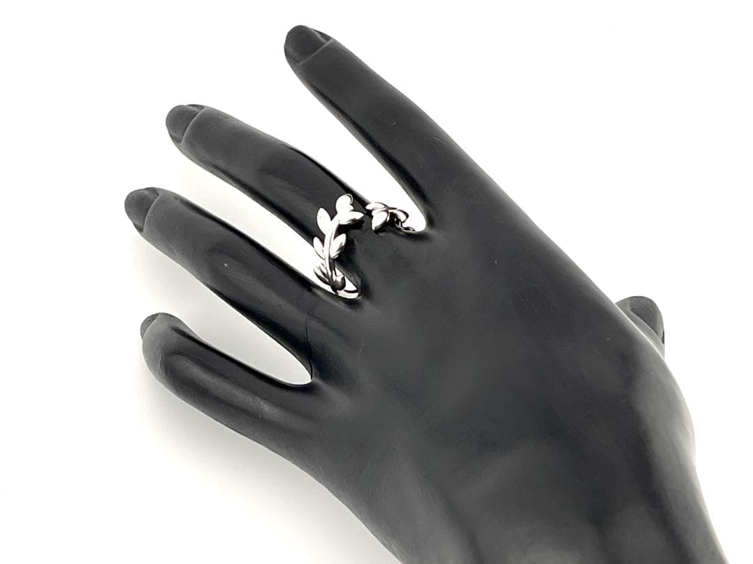 c922 ティファニー　オリーブリーフ　バイパス　リング　925 約15号