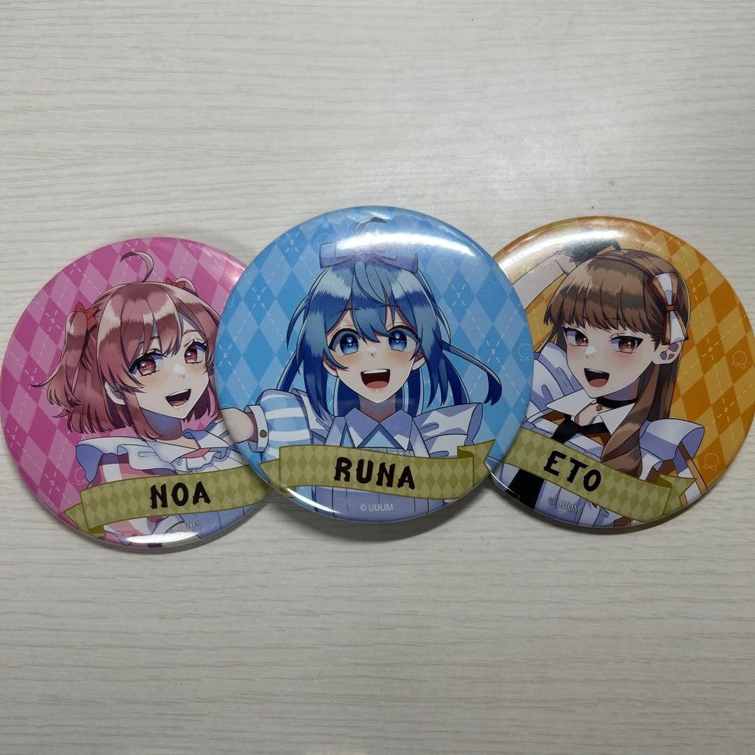 カラフルピーチ　からぴち　のあ　えと　るな ワンダーランド　缶バッジ