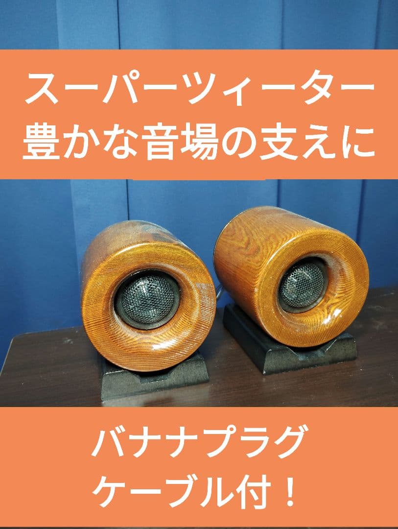 スーパーツィーター　バナナプラグ　スピーカーケーブル付　豊かな音場の支えに