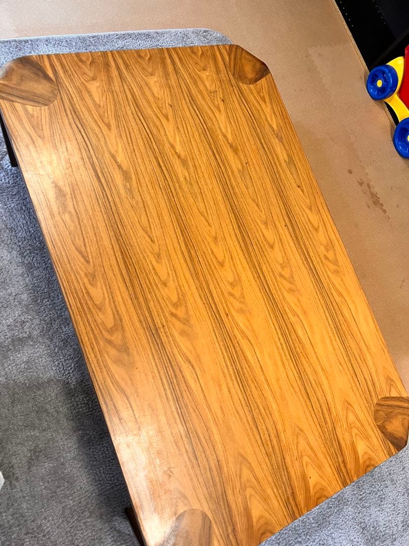 天童木工　木製 長方形テーブル 曲線脚