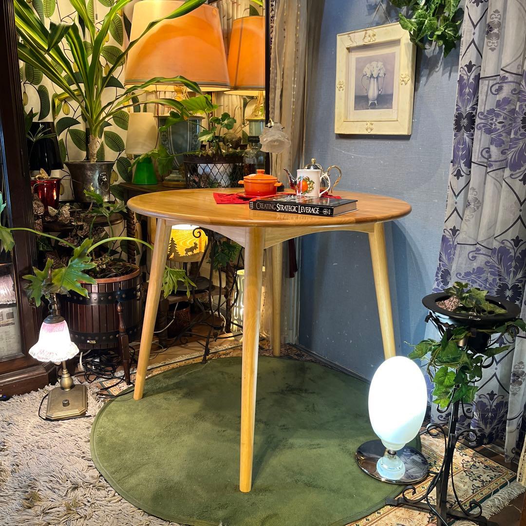 ￼saleアルダーソリッド　ラウンドテーブル　８５丸テーブル　コンパクト