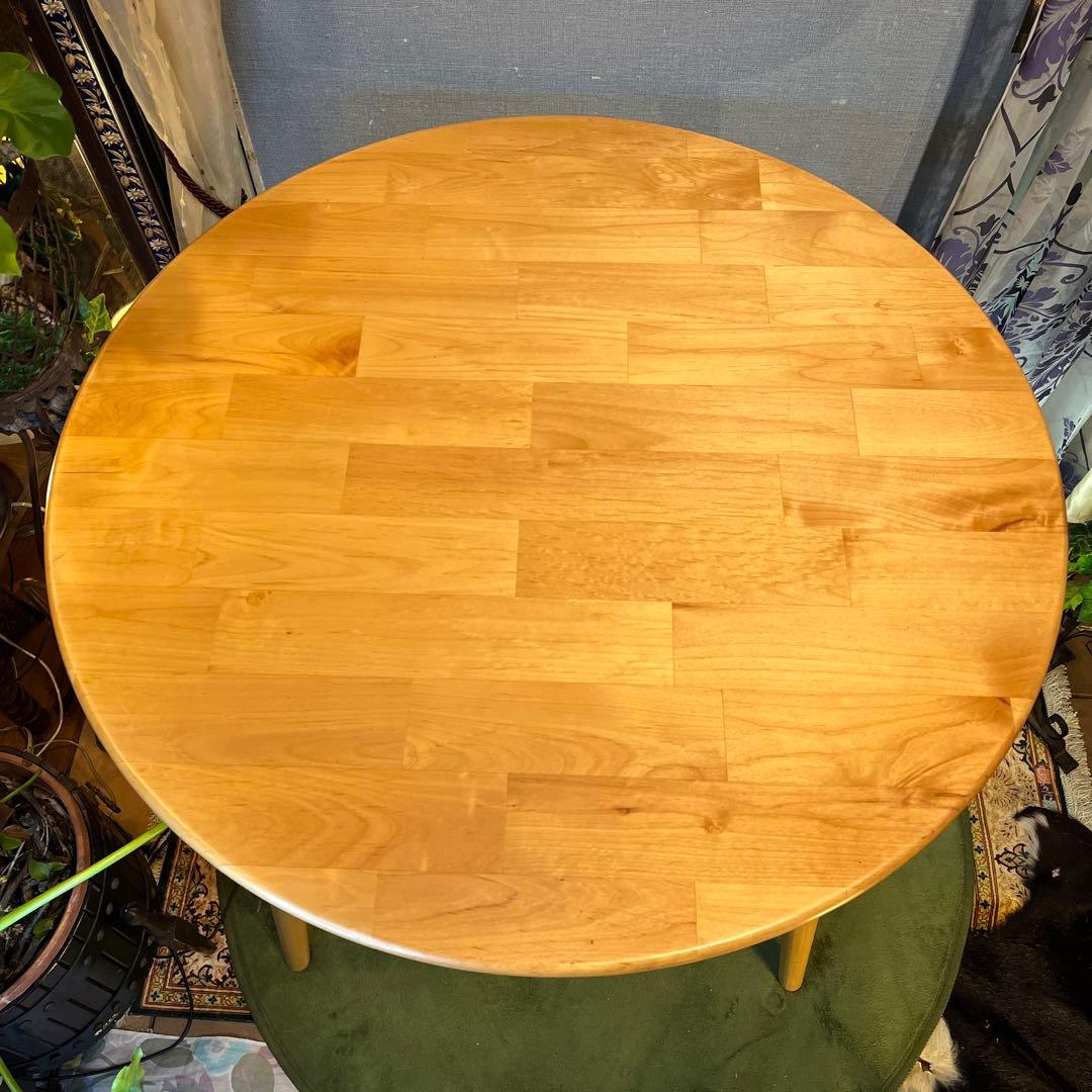 ￼saleアルダーソリッド　ラウンドテーブル　８５丸テーブル　コンパクト