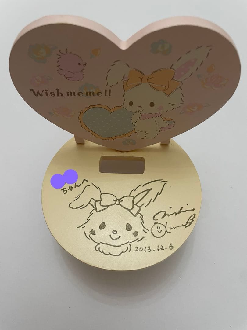 ウィッシュミーメル　モバイルスタンド　奥村心雪さん　直筆サイン　サンリオ
