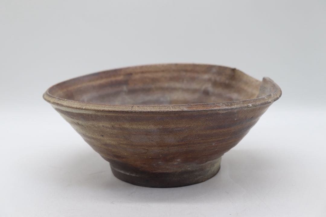 益子焼　坂田甚内作　自然釉片口　鉢　花器　送料込み250814