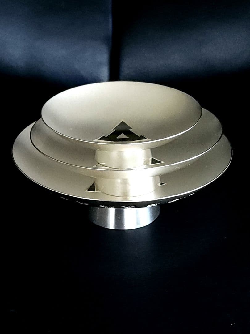 純銀 盃　三つ重 昭和43年 松下電器産業記念品 造幣局刻印 208.5g