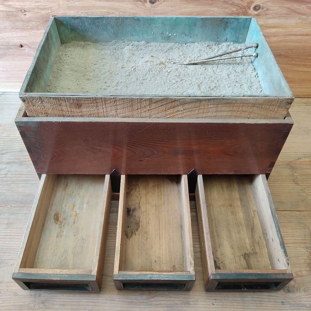 欅製 関西火鉢 長火鉢 骨董 アンティーク 火鉢