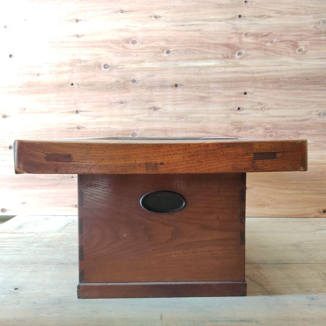 欅製 関西火鉢 長火鉢 骨董 アンティーク 火鉢