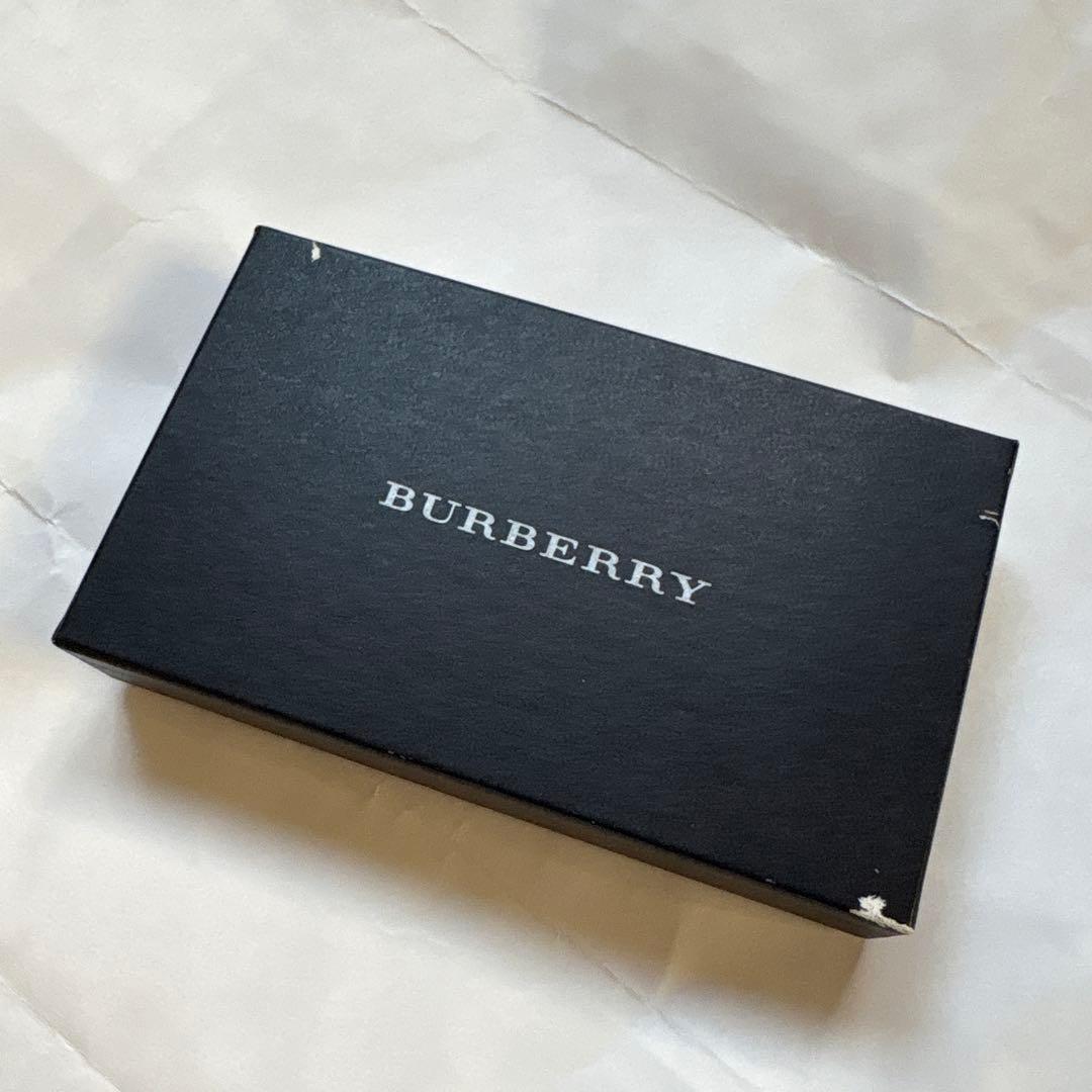 BURBERRY ブラック レザー キーケース