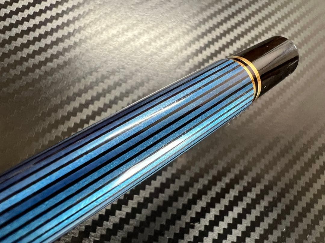 美品 ペリカン スーベレーン M800 青縞 F 万年筆
