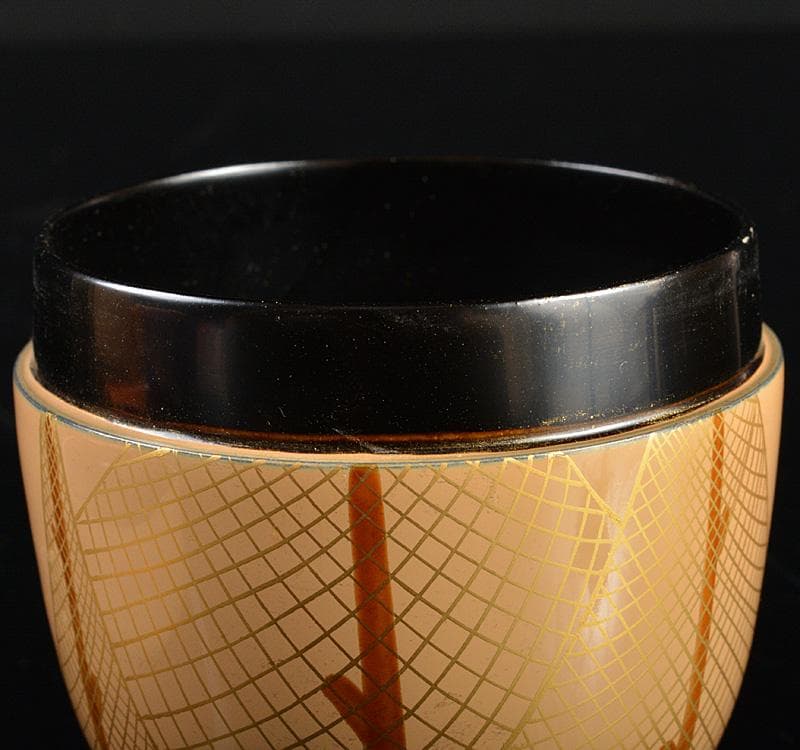 むっちゃん　茶道具　中村湖彩作　干網蒔絵　中棗　共箱　V　R5435