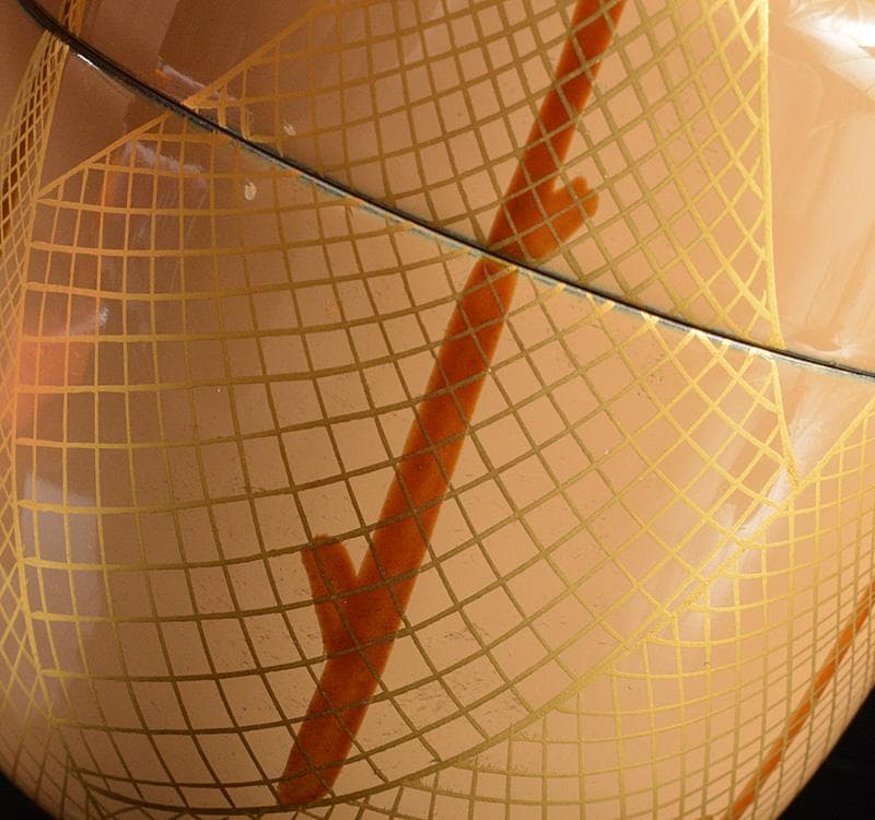 むっちゃん　茶道具　中村湖彩作　干網蒔絵　中棗　共箱　V　R5435