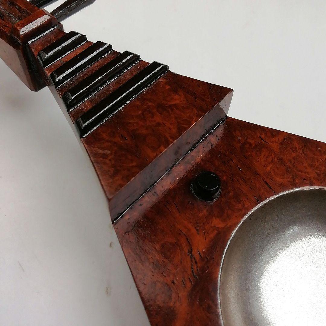 Ｔ９０１　香合　『秋草蒔絵　花梨造り』『琵琶香合』『道場宗廣 造』　共箱　茶道具