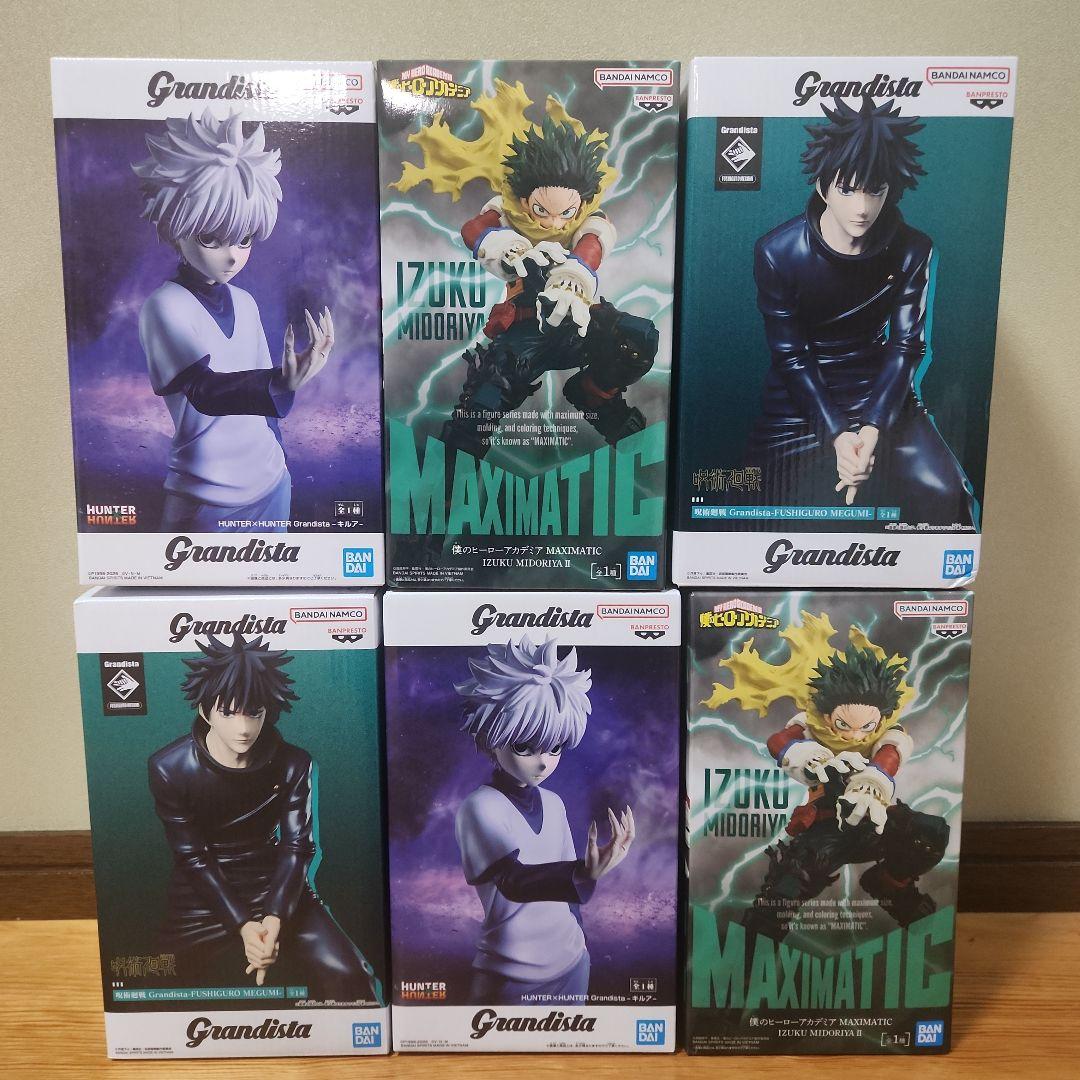 キルア　伏黒恵 Grandista & 緑谷出久MAXIMATIC 6体セット