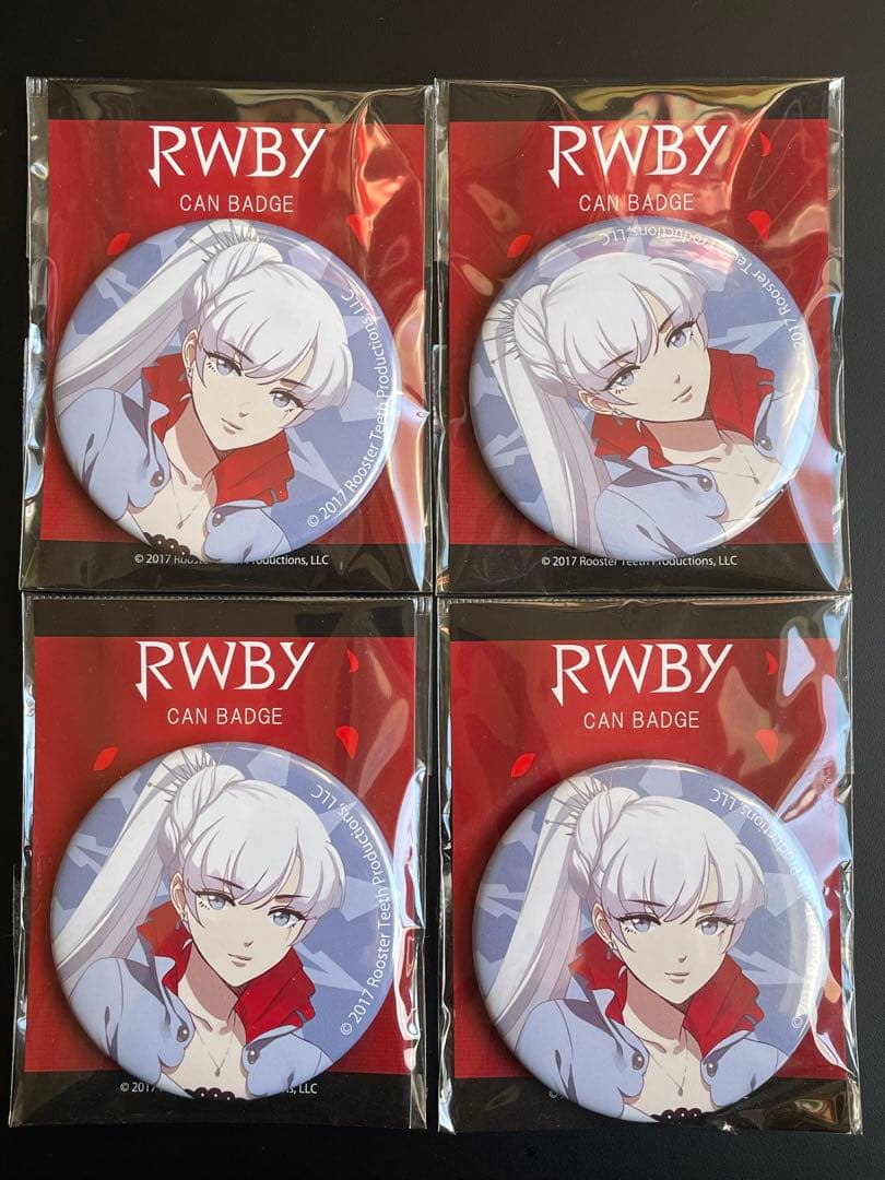 RWBY ワイス・シュニー　缶バッジ　4個セット