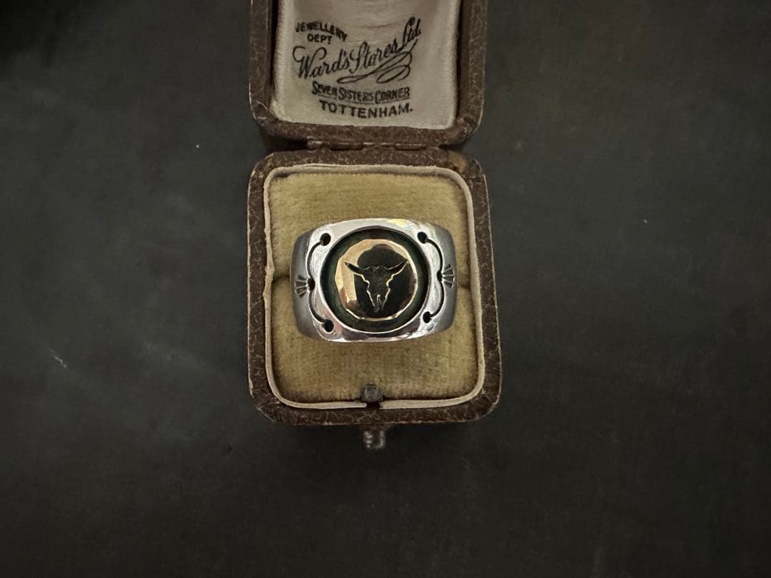 希少　激渋　アンティーク　ヴィンテージ　リング　925 シルバー バッファロー