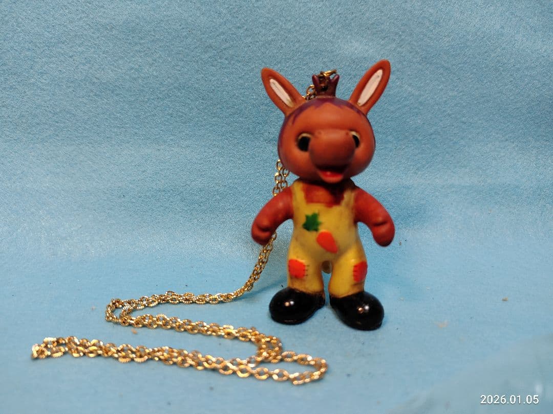 昭和レトロ当時物 ロバくん ペンダントソフビ おはようこどもショー ニッコー