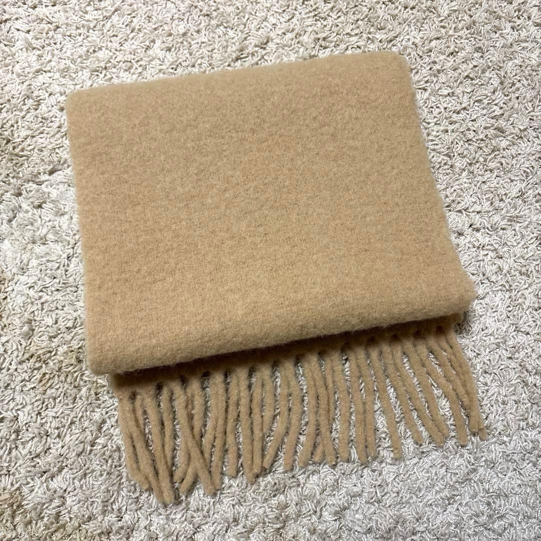 【極美品】MAISON KITSUNE メゾンキツネ マフラー ベージュ ウール