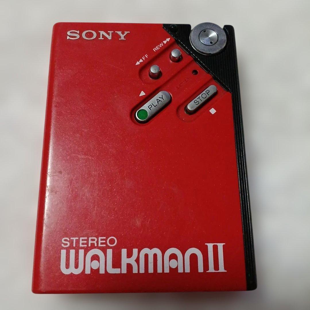 SONY WALKMAN II カセットプレーヤー レッド