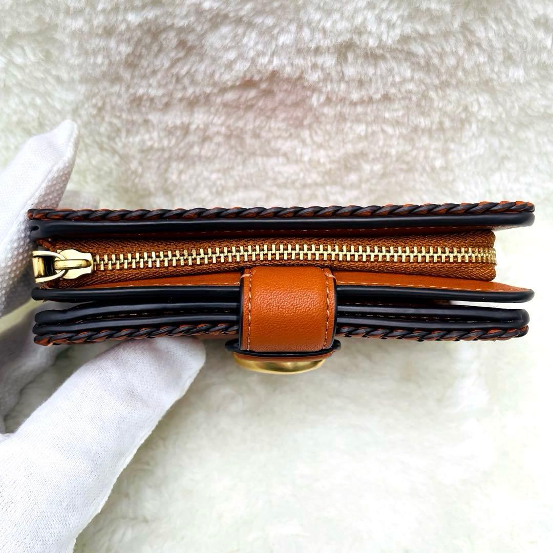 極美品　コーチ　ミディアム　ウォレット タビー　ブレイド L字ファスナー　金