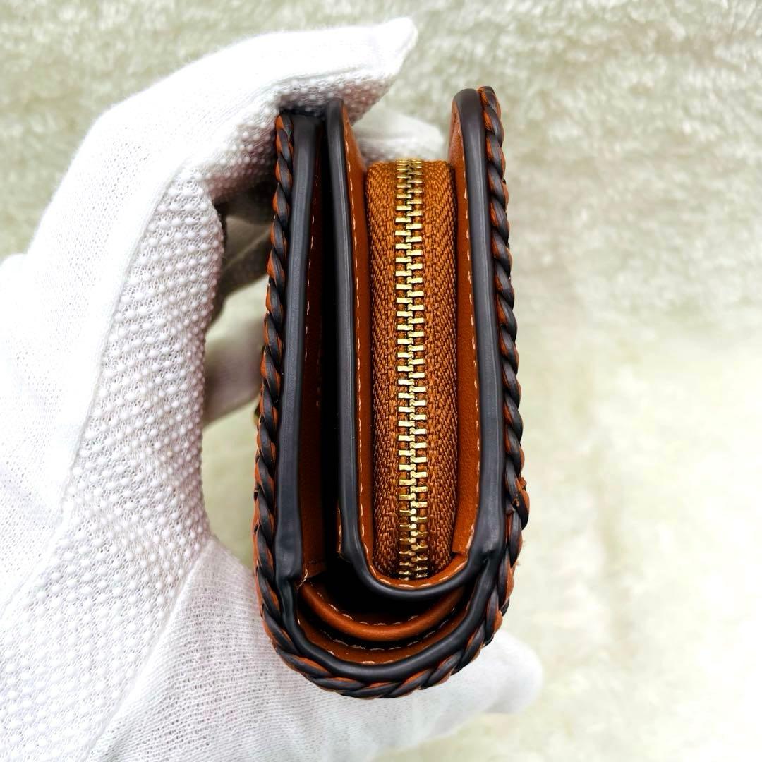 極美品　コーチ　ミディアム　ウォレット タビー　ブレイド L字ファスナー　金