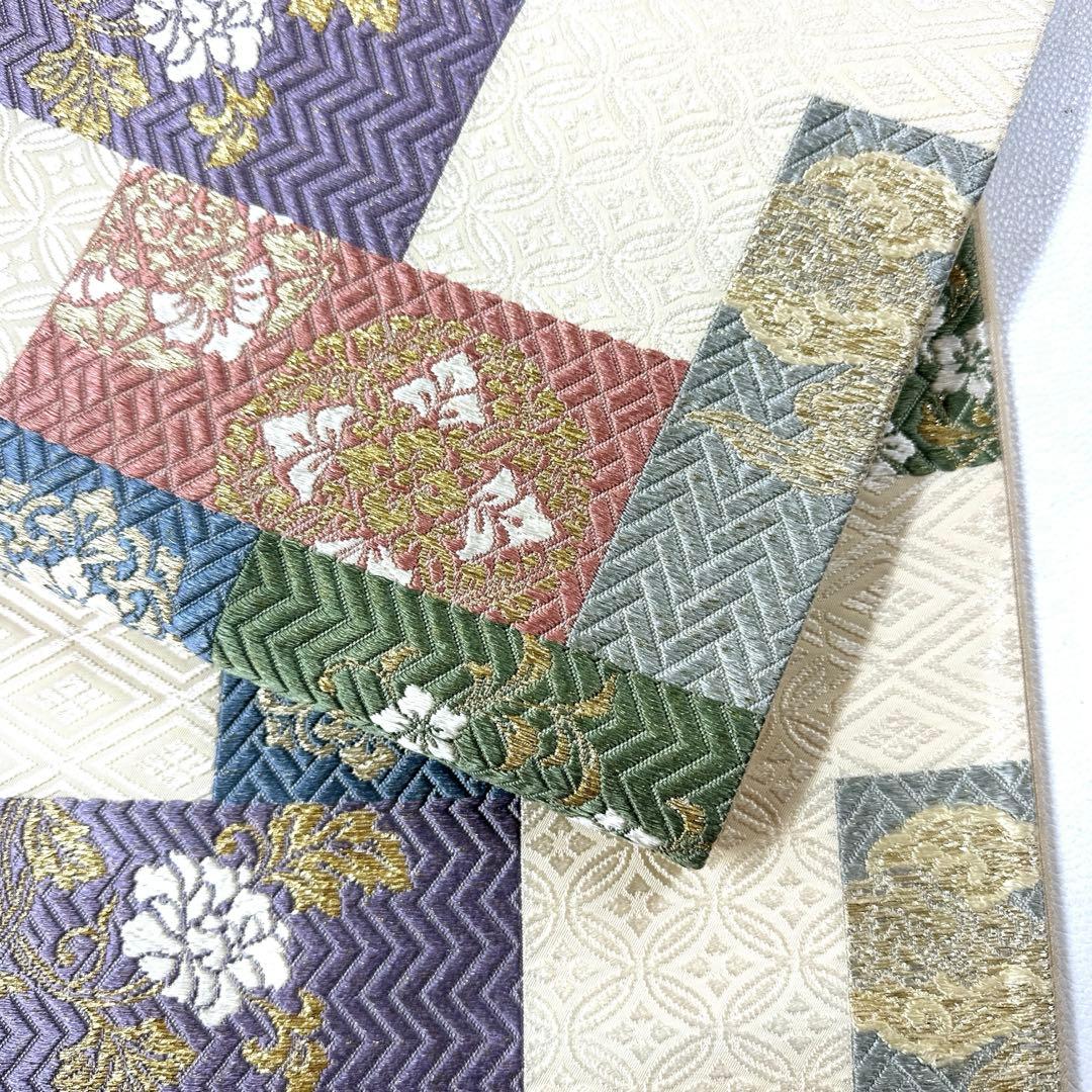 帯5734 ●高級 正絹 六通 袋帯