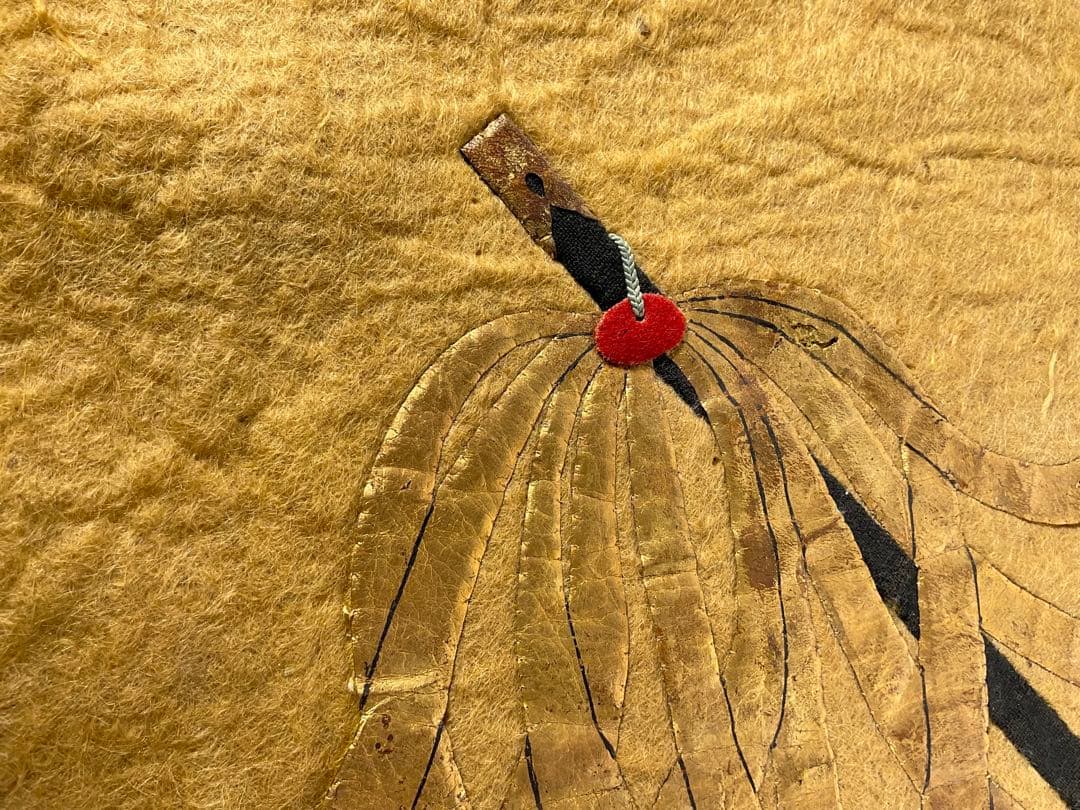 前掛け　金彩　采配図　武具　甲冑　鎧兜　江戸時代