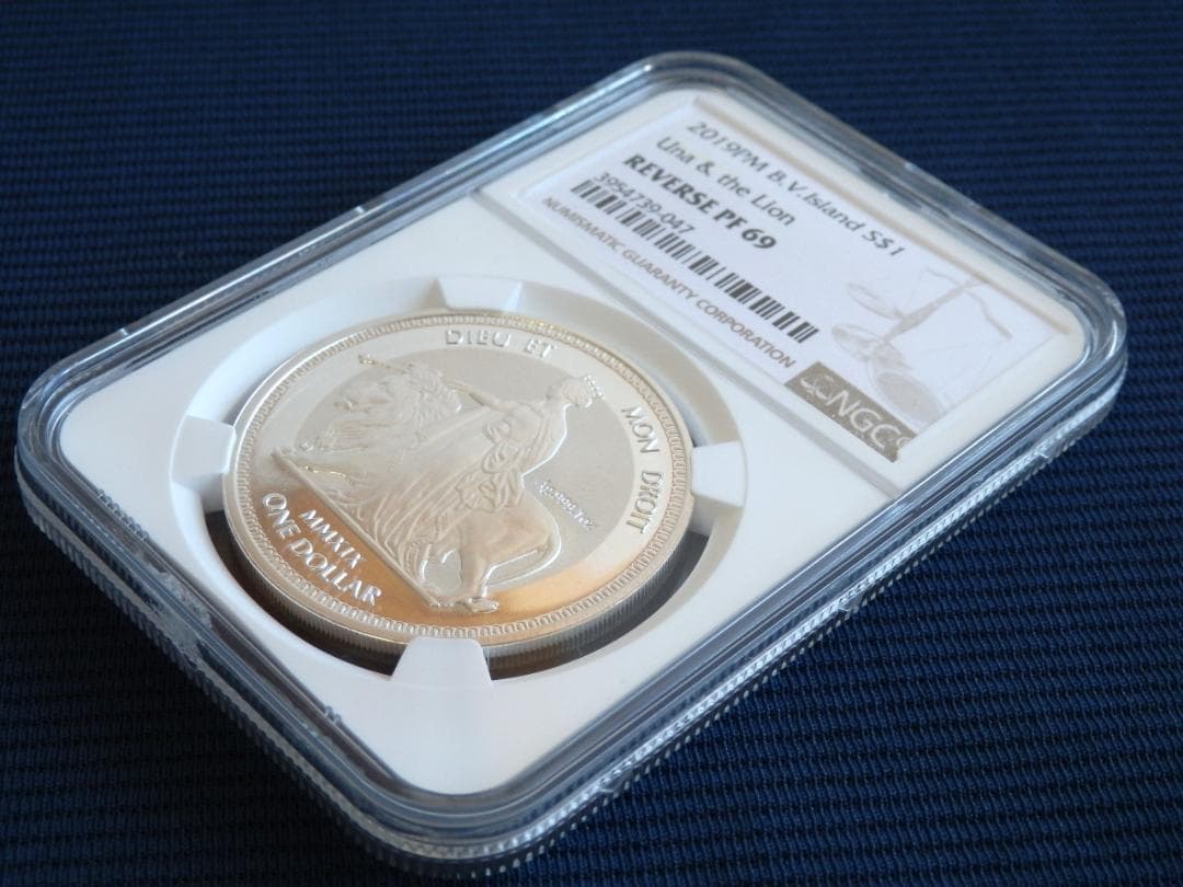 英領ヴァージン諸島/2019年ウナとライオン1オンス銀貨◆NGC PF69