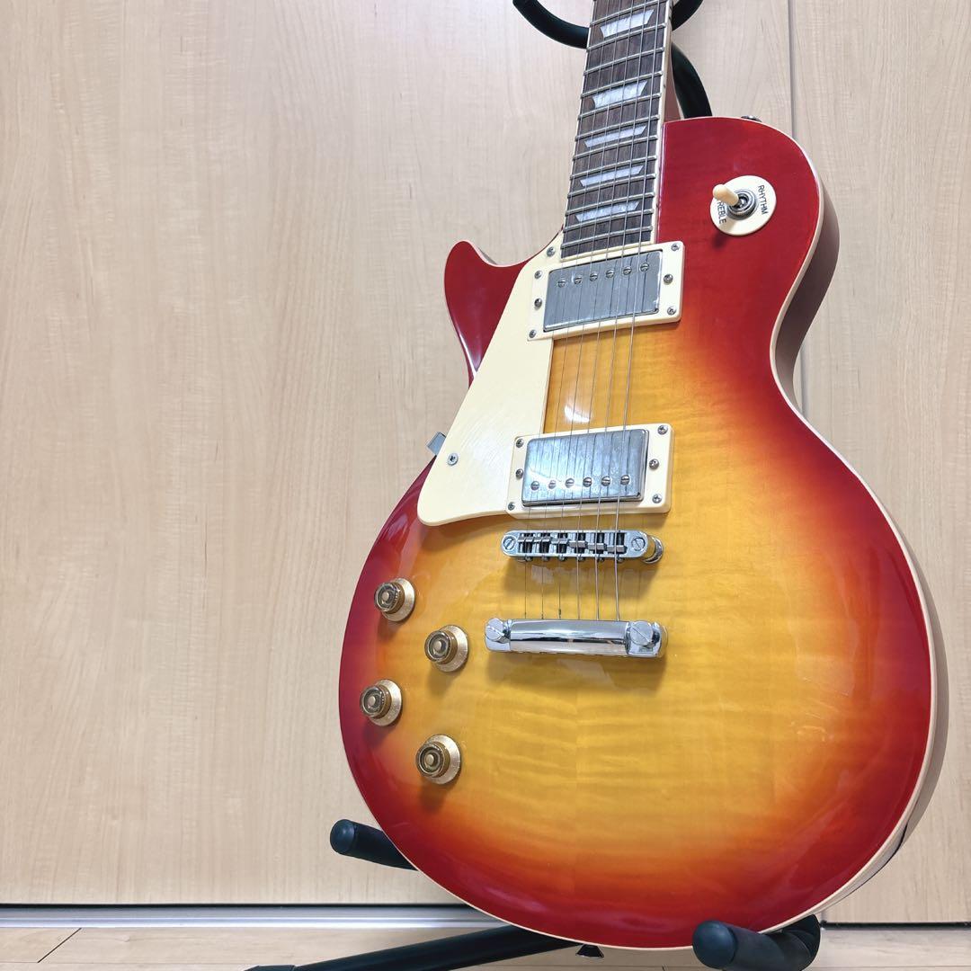 美品 新品弦付 BLITZ エレキギター Leopard レフティー レスポール