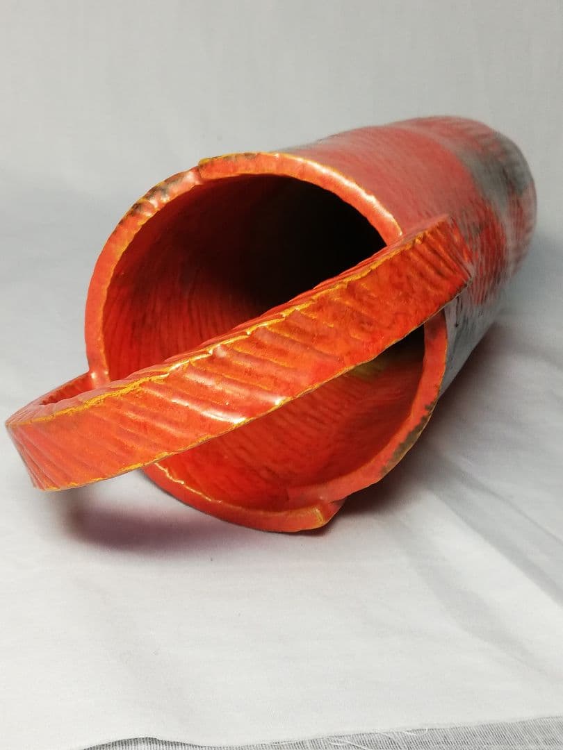 藤平正文 京焼 手付花入 清水焼 花器 フラワーベース 茶道具 華道具 花瓶