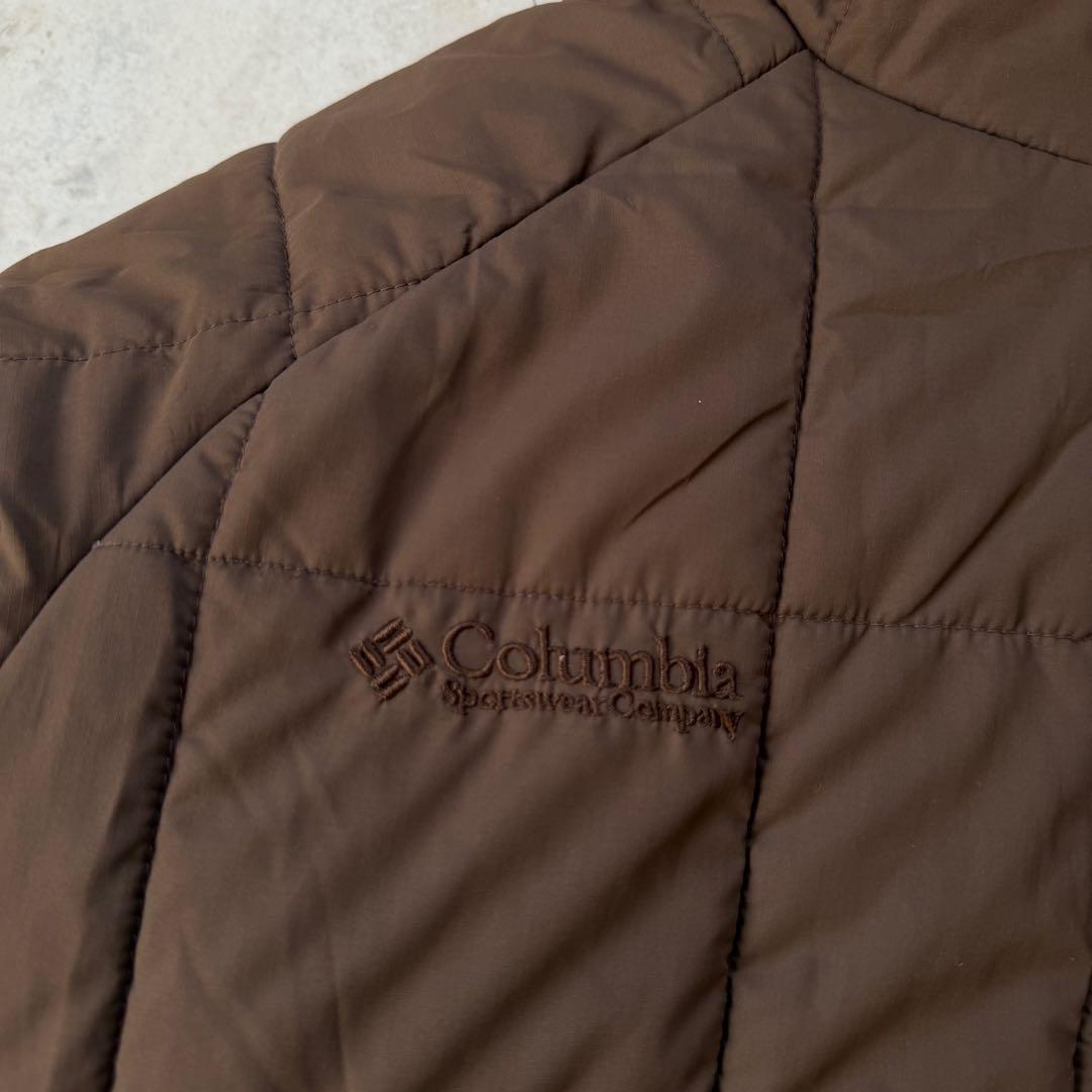 Columbia hooded puffer jacket パーカー ブラウン