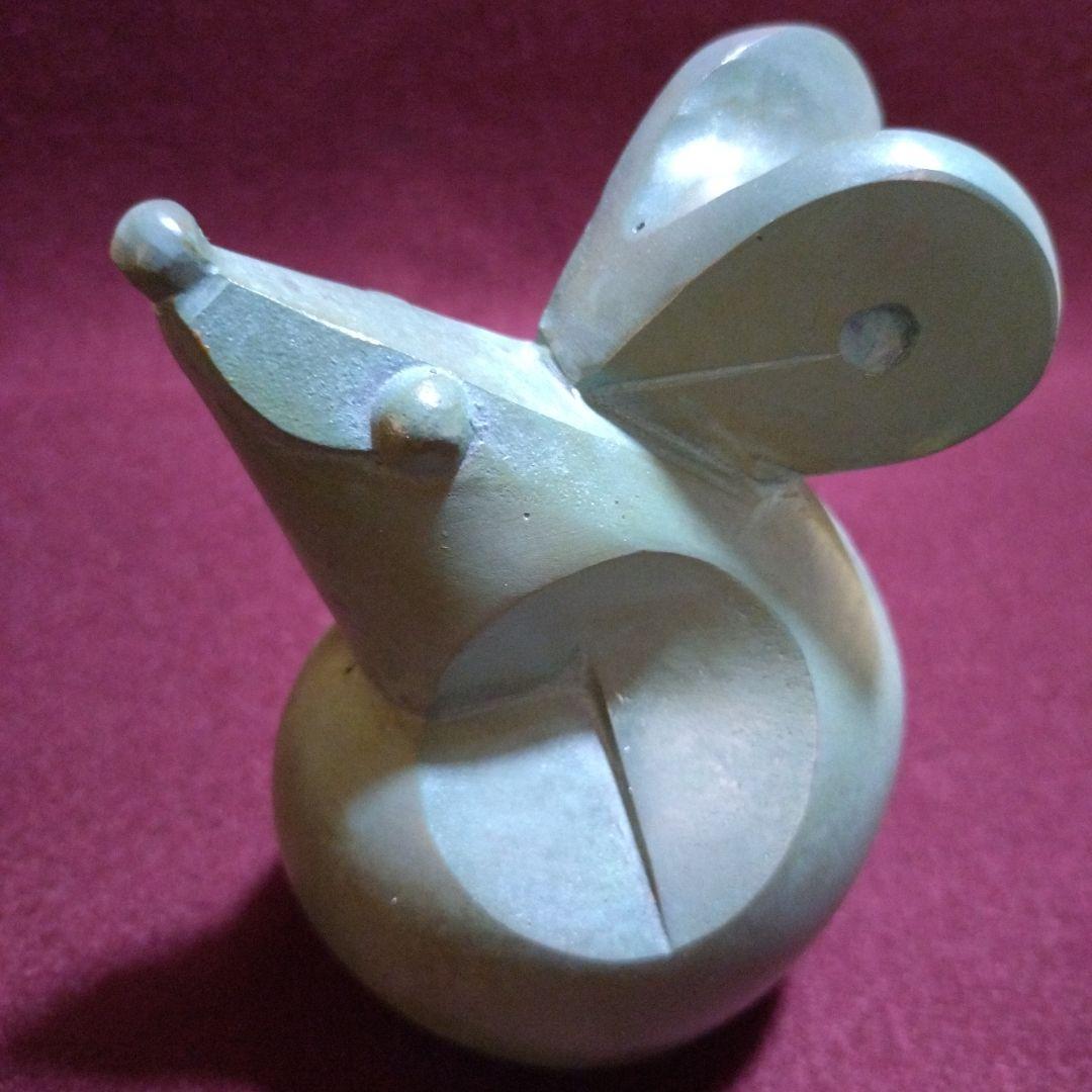 高岡銅器　干支置物　開運招福 「富貴・子」三枝惣太郎作