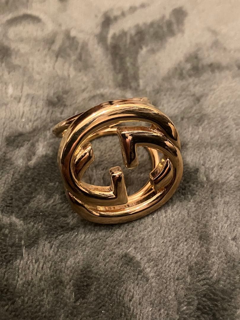 グッチGUCCI スカーフリング インターロッキングG ゴールド